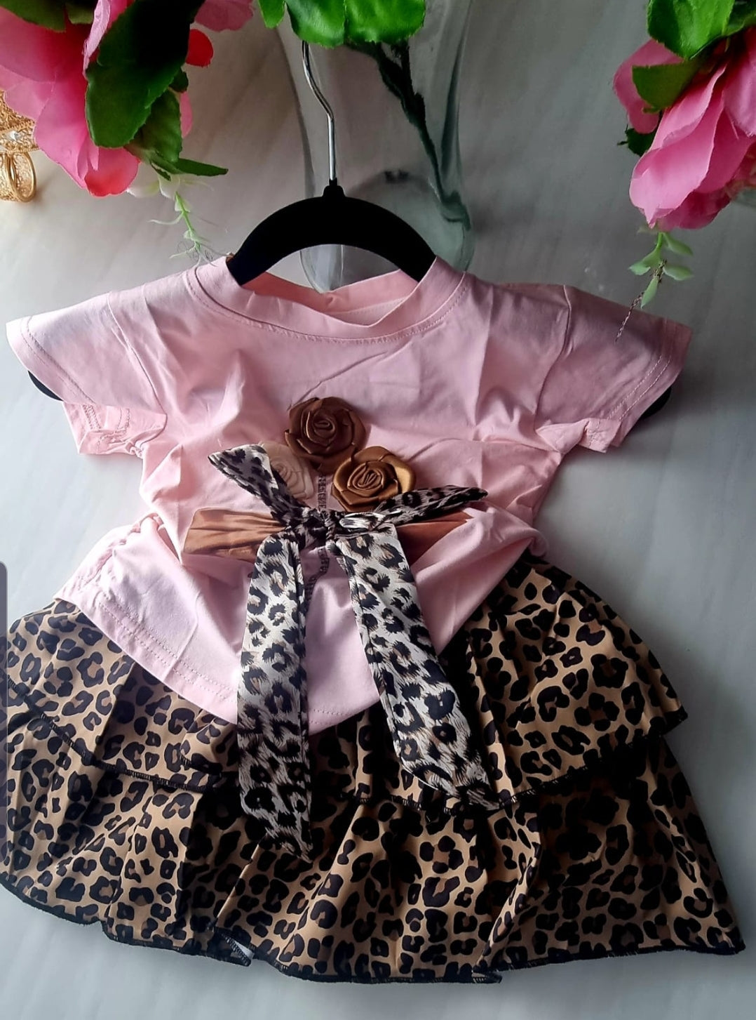 New Look Girl Set – Leopard Skirt Summer Casual Style